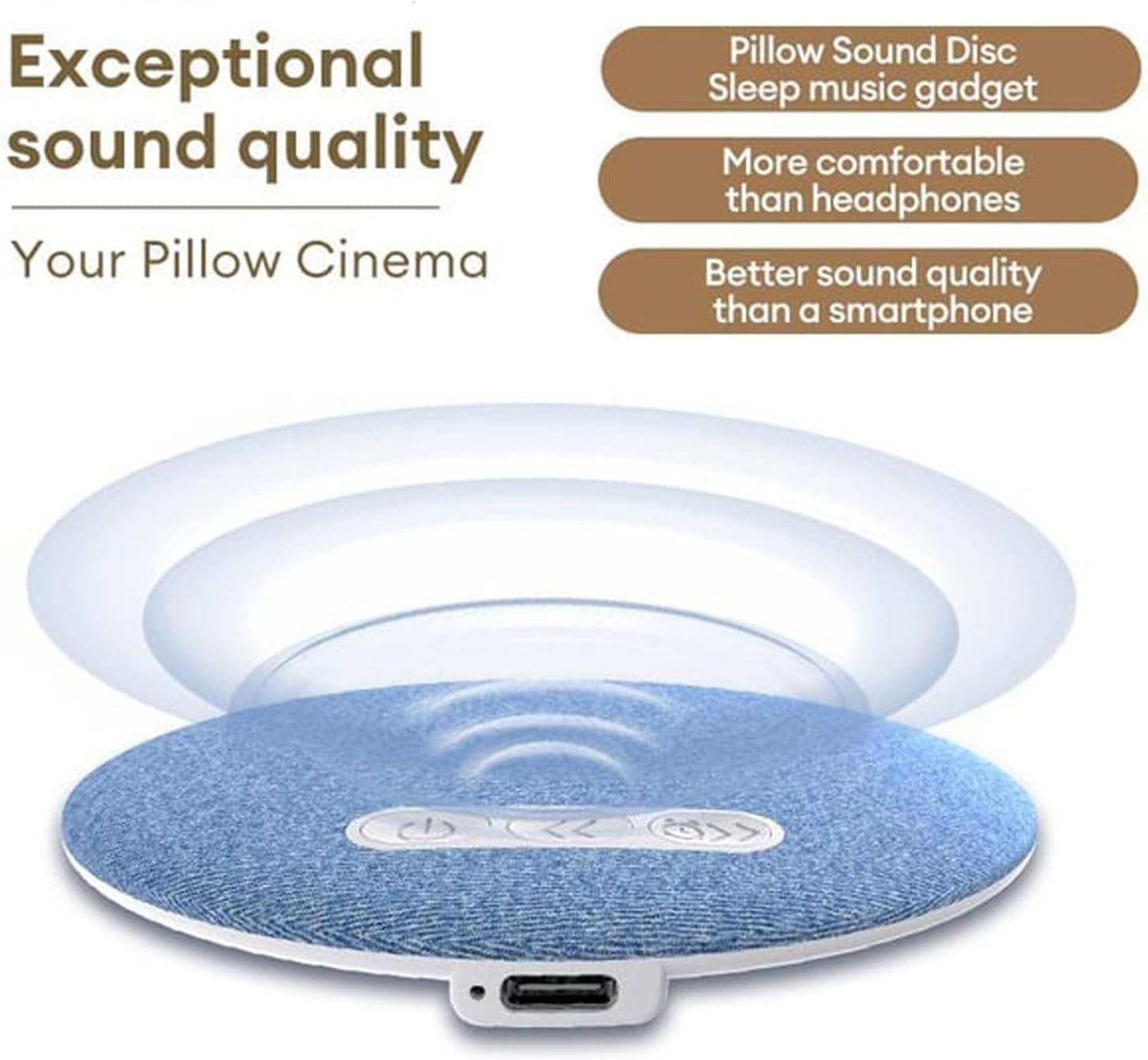 Ultra-Thin Bluetooth Under-Pillow Sleep Speaker