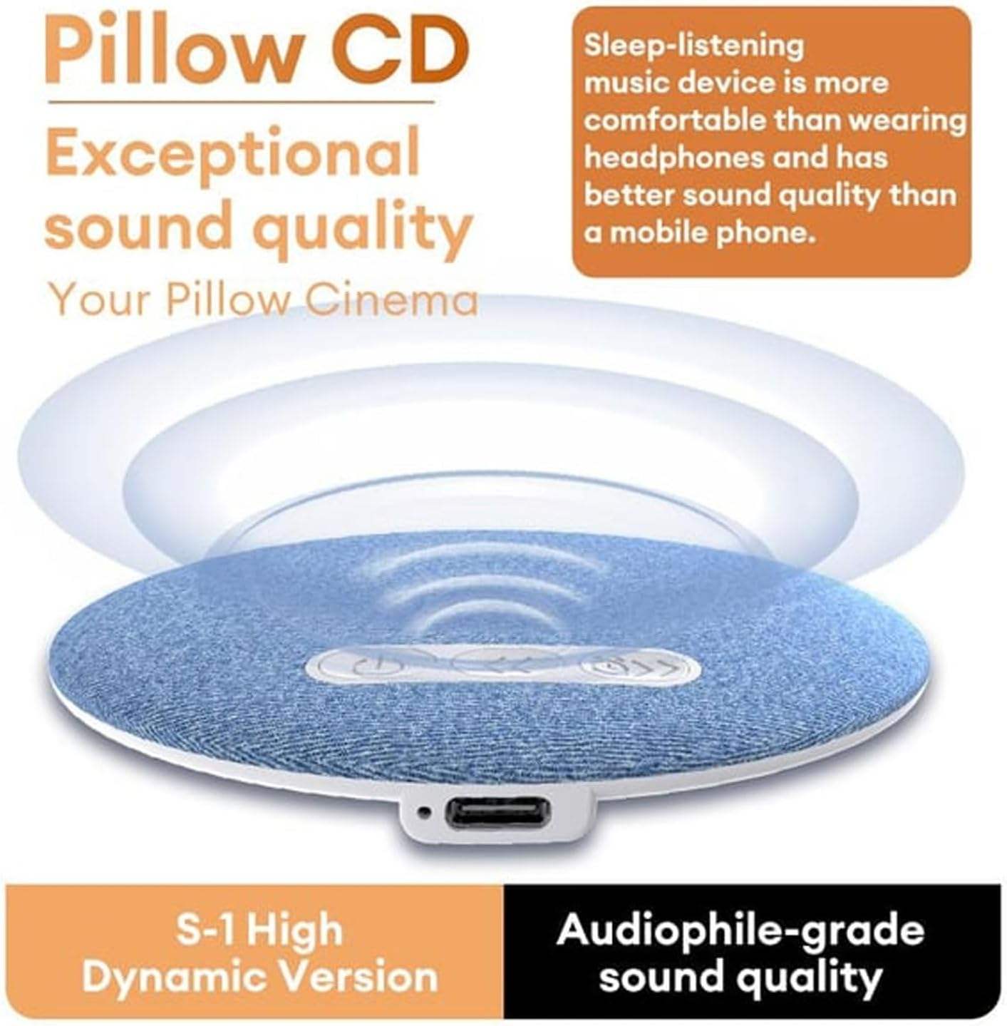Ultra-Thin Bluetooth Under-Pillow Sleep Speaker