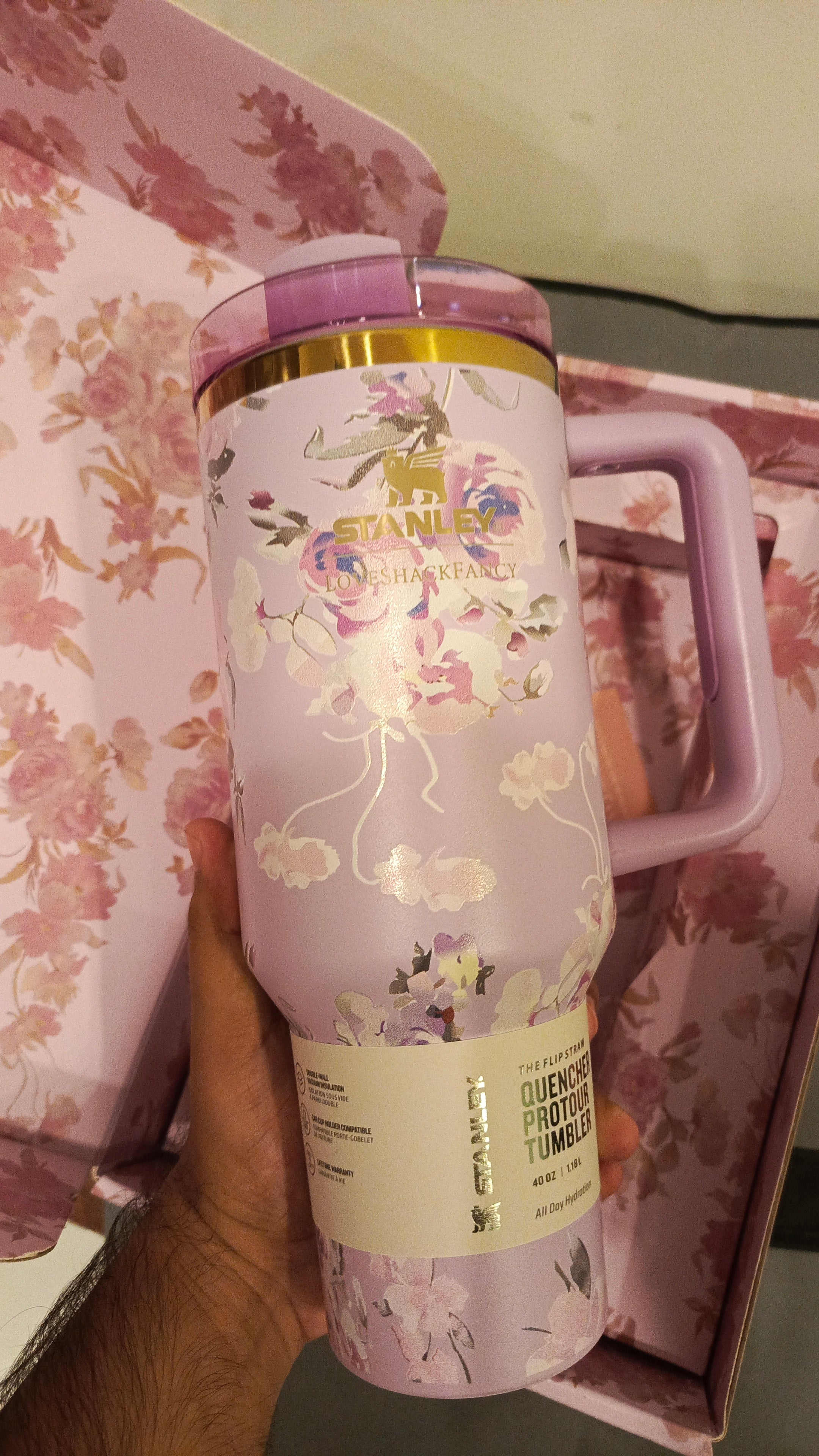 Printed fancy Purple🟣 Stanley Tumbler